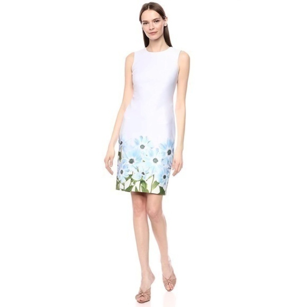 💫Calvin Klein Sleeveless Round Neck Sheath Dress